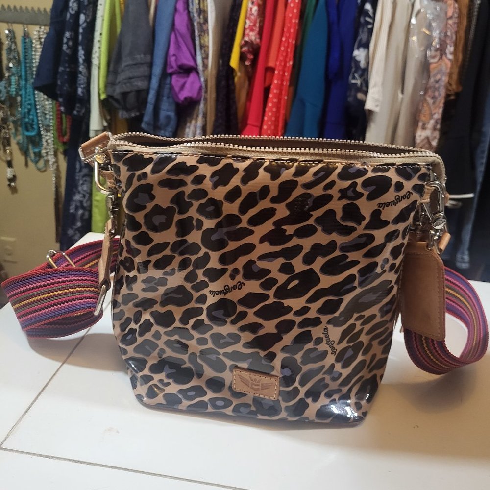 Consuela  cross body blue jag bag